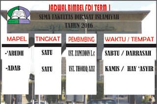 JADWAL BIMBEL TERM 1